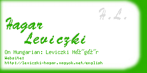 hagar leviczki business card